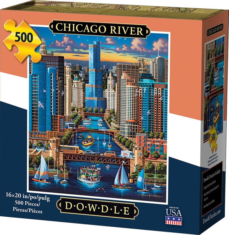 Dowdle Jigsaw Puzzle - Chicago River - 500 Piece - Image 1